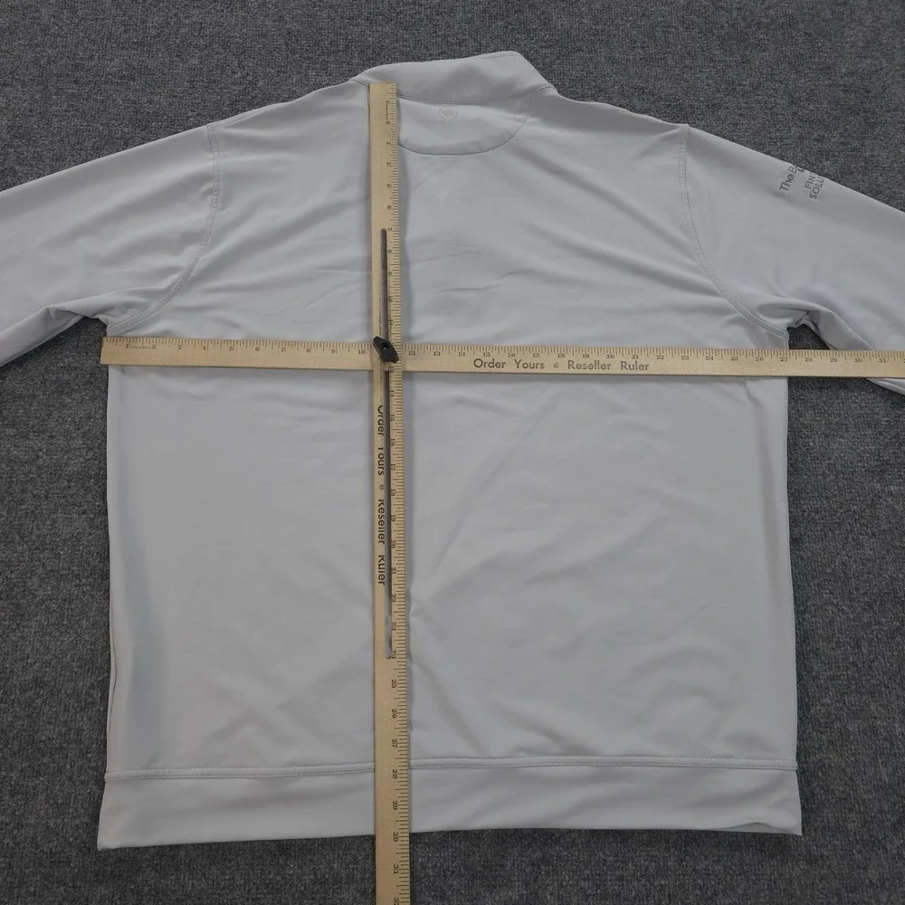 Peter Millar Shirt Mens 2XL Gray Perth Performance 1/4 Zip Golf Pullover Stretch